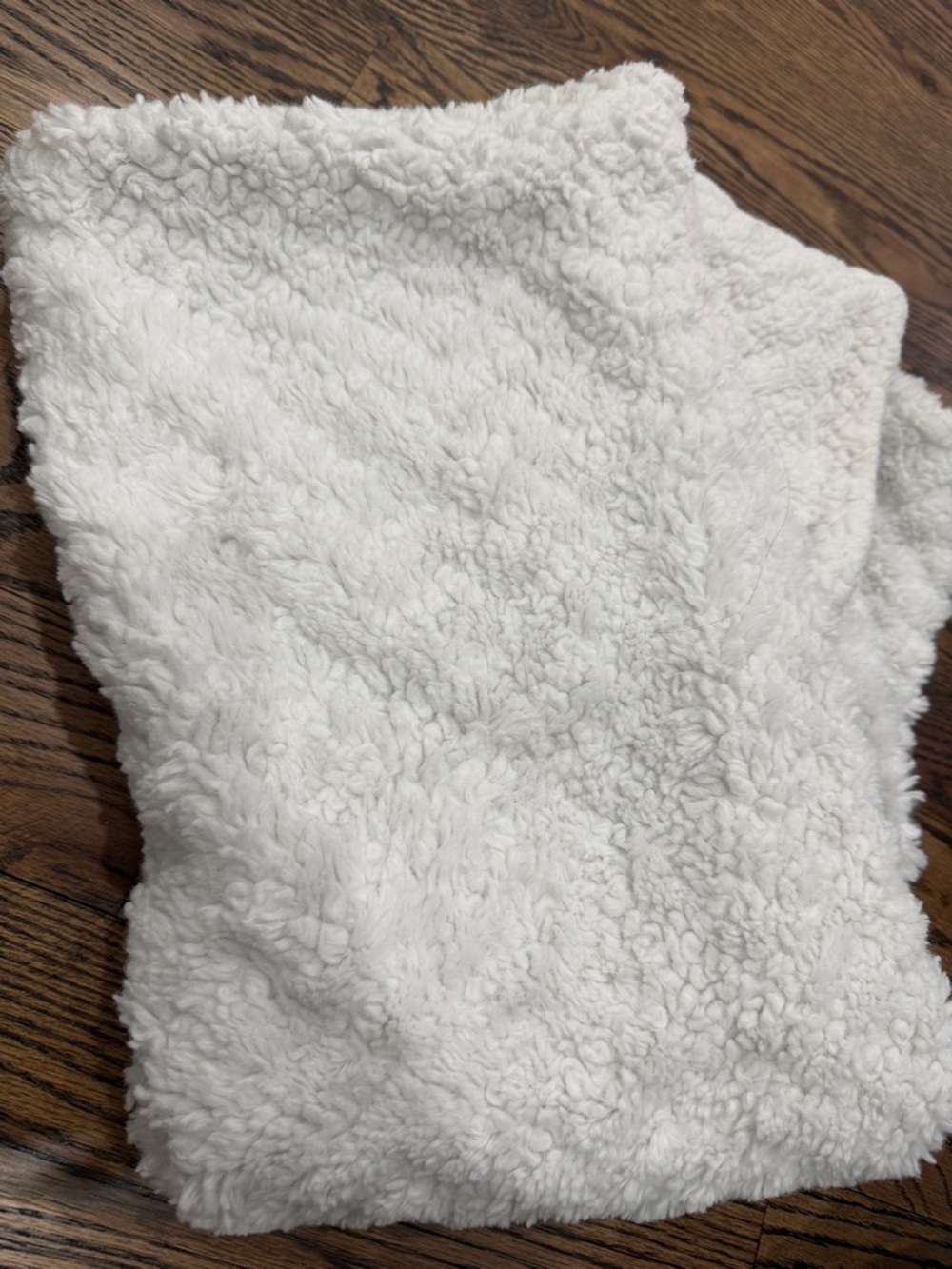 UGG White Plush Sherpa Scarf